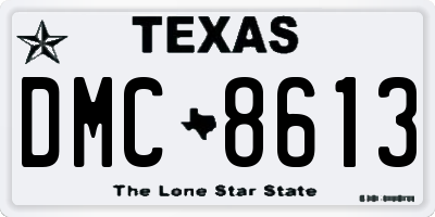 TX license plate DMC8613