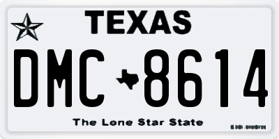 TX license plate DMC8614