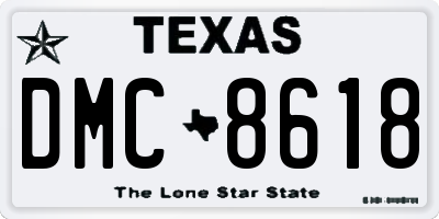 TX license plate DMC8618