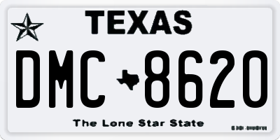 TX license plate DMC8620