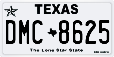 TX license plate DMC8625