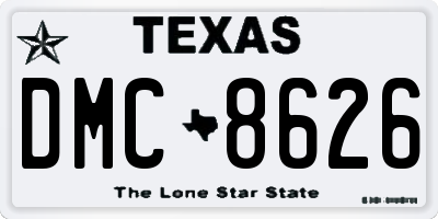 TX license plate DMC8626