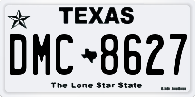 TX license plate DMC8627