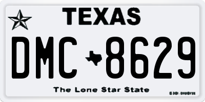 TX license plate DMC8629