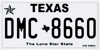TX license plate DMC8660