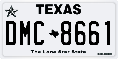 TX license plate DMC8661