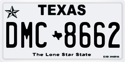 TX license plate DMC8662
