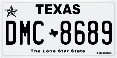 TX license plate DMC8689