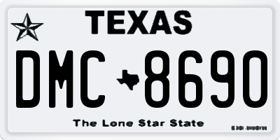 TX license plate DMC8690