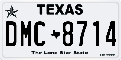 TX license plate DMC8714
