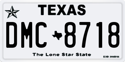 TX license plate DMC8718