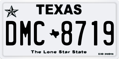 TX license plate DMC8719