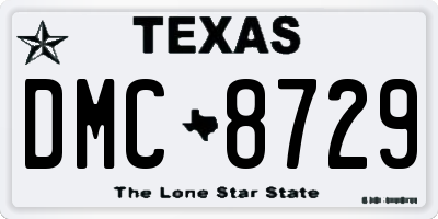 TX license plate DMC8729