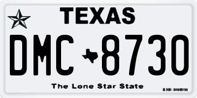 TX license plate DMC8730