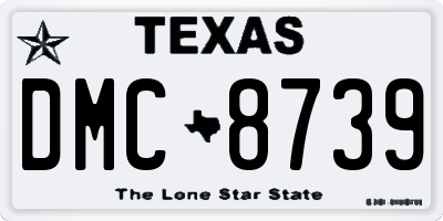 TX license plate DMC8739