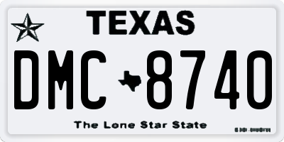 TX license plate DMC8740