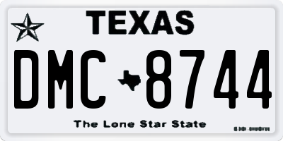 TX license plate DMC8744