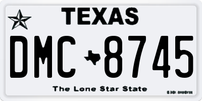 TX license plate DMC8745