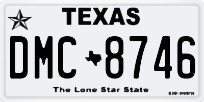TX license plate DMC8746