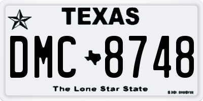 TX license plate DMC8748