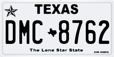 TX license plate DMC8762