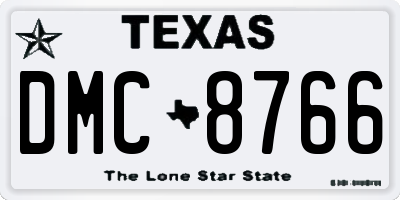 TX license plate DMC8766