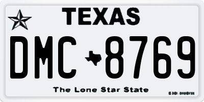 TX license plate DMC8769