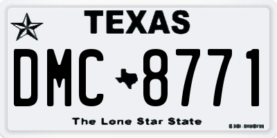 TX license plate DMC8771