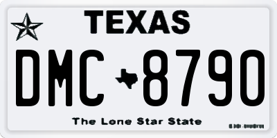 TX license plate DMC8790