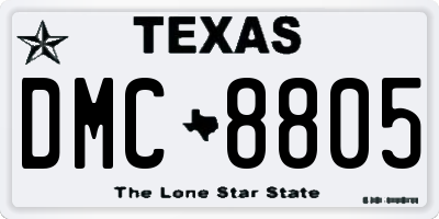 TX license plate DMC8805
