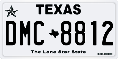 TX license plate DMC8812