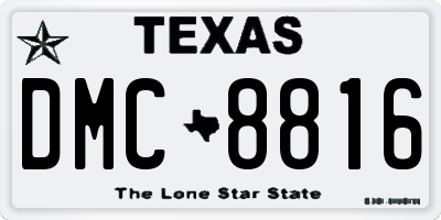 TX license plate DMC8816