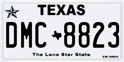 TX license plate DMC8823