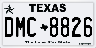 TX license plate DMC8826