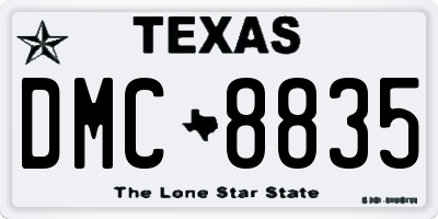 TX license plate DMC8835
