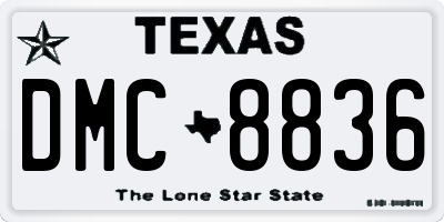 TX license plate DMC8836