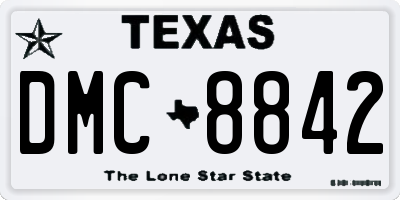 TX license plate DMC8842