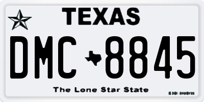 TX license plate DMC8845