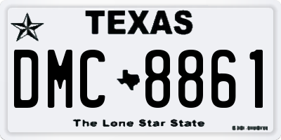 TX license plate DMC8861