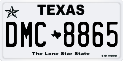 TX license plate DMC8865