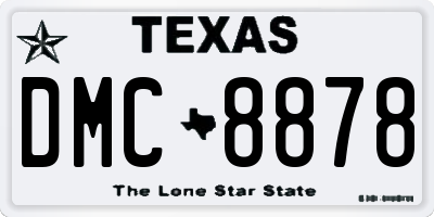 TX license plate DMC8878