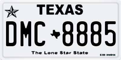 TX license plate DMC8885