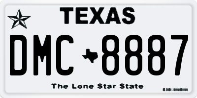 TX license plate DMC8887