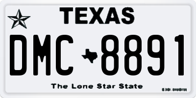 TX license plate DMC8891