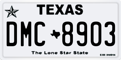 TX license plate DMC8903