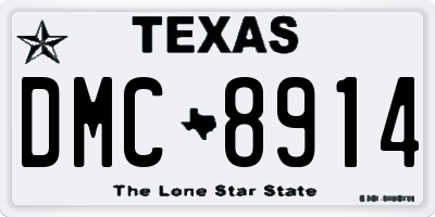 TX license plate DMC8914