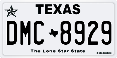 TX license plate DMC8929