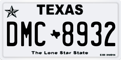 TX license plate DMC8932