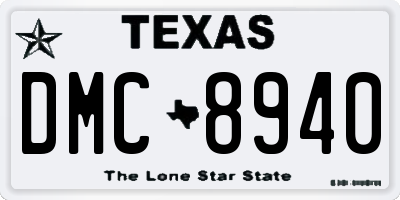 TX license plate DMC8940