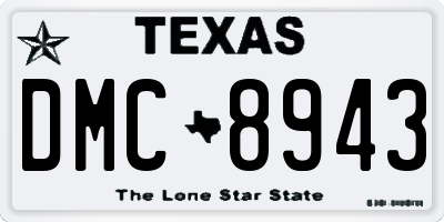 TX license plate DMC8943